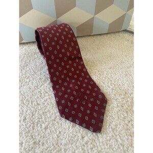 Countess Mara Sistine Satin Tie  - Red and Floral Pattern - Formal, Career, Work